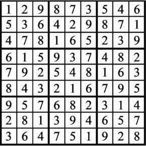 Answers to Previous Sudoku Puzzle