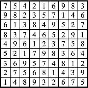 Answers to Previous Sudoku Puzzle
