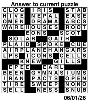 Answers to Previous Crossword