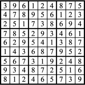 Answers to Previous Sudoku Puzzle