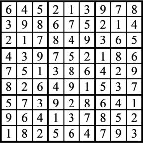 Answers to Previous Sudoku Puzzle
