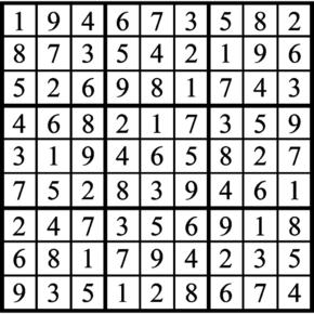 Answers to Previous Sudoku Puzzle