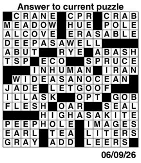 Answers to Previous Crossword
