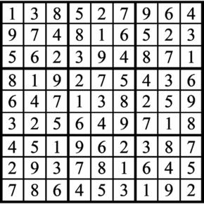 Answers to Previous Sudoku Puzzle