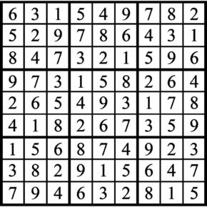 Answers to Previous Sudoku Puzzle