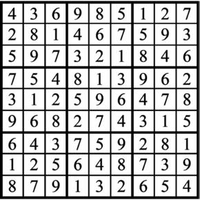 Answers to Previous Sudoku Puzzle