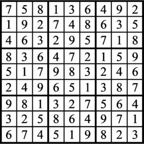 Answers to Previous Sudoku Puzzle