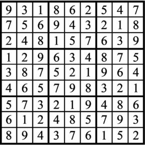 Answers to Previous Sudoku Puzzle