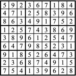 Answers to Previous Sudoku Puzzle