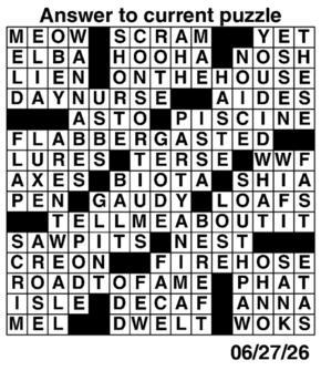 Answers to Previous Crossword