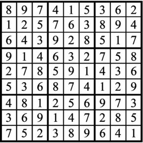 Answers to Previous Sudoku Puzzle