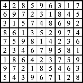Answers to Previous Sudoku Puzzle