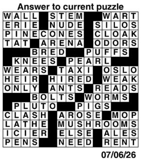 Answers to Previous Crossword