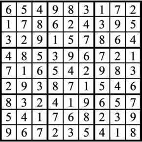 Answers to Previous Sudoku Puzzle
