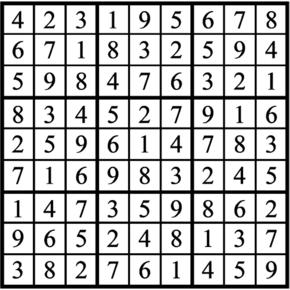 Answers to Previous Sudoku Puzzle