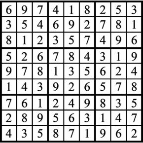 Answers to Previous Sudoku Puzzle