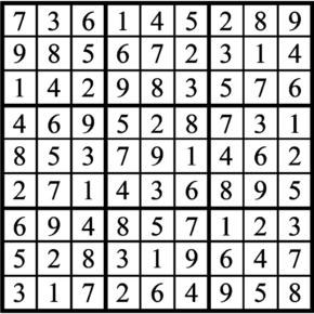 Answers to Previous Sudoku Puzzle