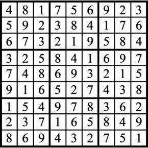 Answers to Previous Sudoku Puzzle