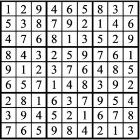 Answers to Previous Sudoku Puzzle