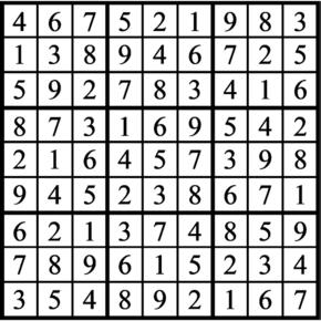 Answers to Previous Sudoku Puzzle