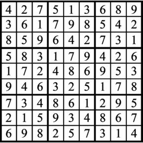 Answers to Previous Sudoku Puzzle