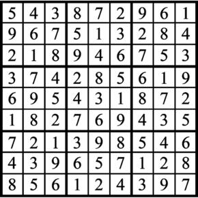 Answers to Previous Sudoku Puzzle