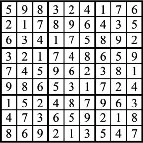 Answers to Previous Sudoku Puzzle