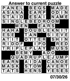 Answers to Previous Crossword