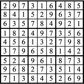 Answers to Previous Sudoku Puzzle