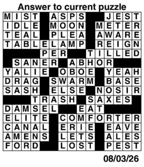 Answers to Previous Crossword