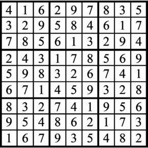 Answers to Previous Sudoku Puzzle