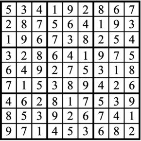 Answers to Previous Sudoku Puzzle