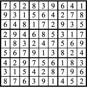 Answers to Previous Sudoku Puzzle