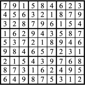 Answers to Previous Sudoku Puzzle