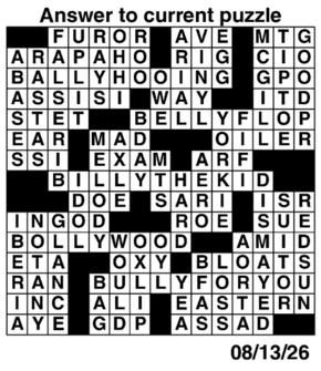 Answers to Previous Crossword