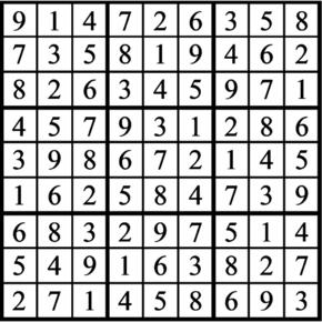 Answers to Previous Sudoku Puzzle