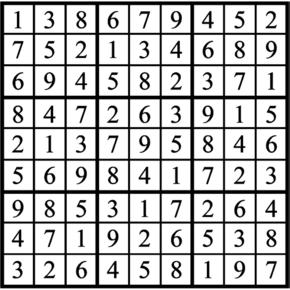 Answers to Previous Sudoku Puzzle