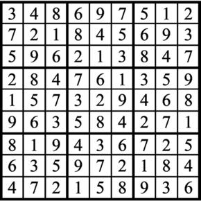 Answers to Previous Sudoku Puzzle