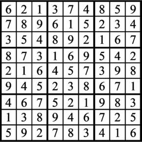 Answers to Previous Sudoku Puzzle