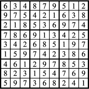Answers to Previous Sudoku Puzzle