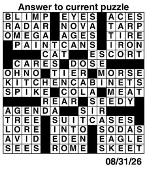 Answers to Previous Crossword