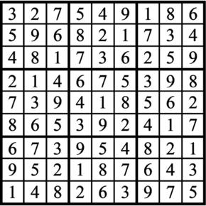 Answers to Previous Sudoku Puzzle