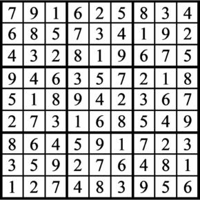 Answers to Previous Sudoku Puzzle