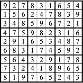 Answers to Previous Sudoku Puzzle