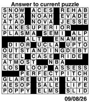 Answers to Previous Crossword