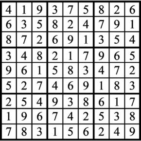 Answers to Previous Sudoku Puzzle