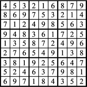 Answers to Previous Sudoku Puzzle