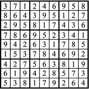 Answers to Previous Sudoku Puzzle