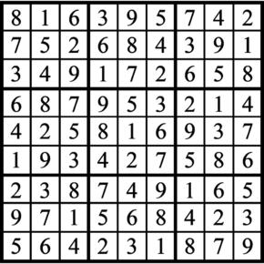 Answers to Previous Sudoku Puzzle