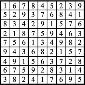 Answers to Previous Sudoku Puzzle